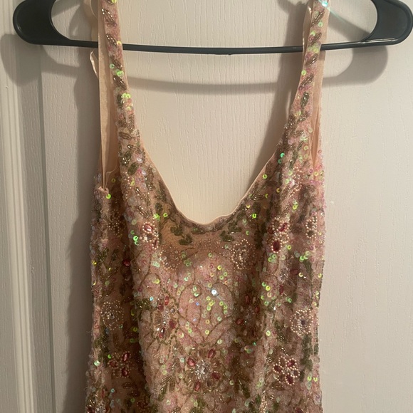 Mac Duggal Gold Sequin Slip Maxi Dress - Picture 6 of 7